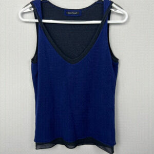 𝅺euc Luisa Cerano, Size M, Black and Blue intertwining tank top